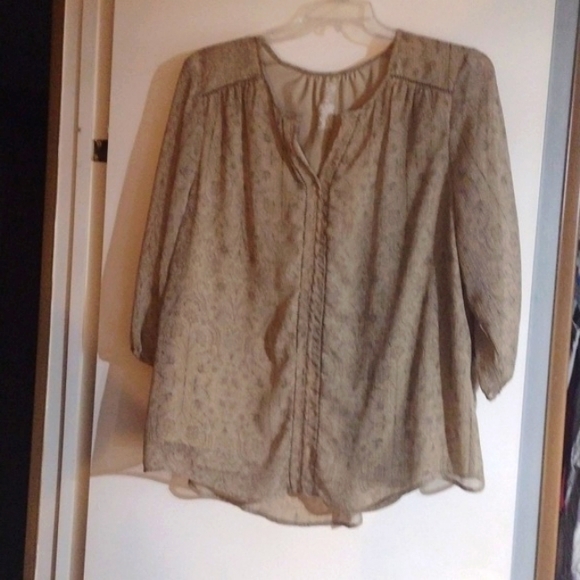 St. John's Bay Tops - St Johns Bay Woman's Blouse w/ Inside Liner 0X